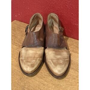 Veracruz Cusco Shoes Women’s Size 9.5-10 Leather Buckle Chunky Heel Distressed